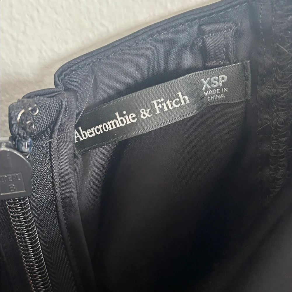 Abercrombie Black Strapless Satin Sculpt Maxi Dress